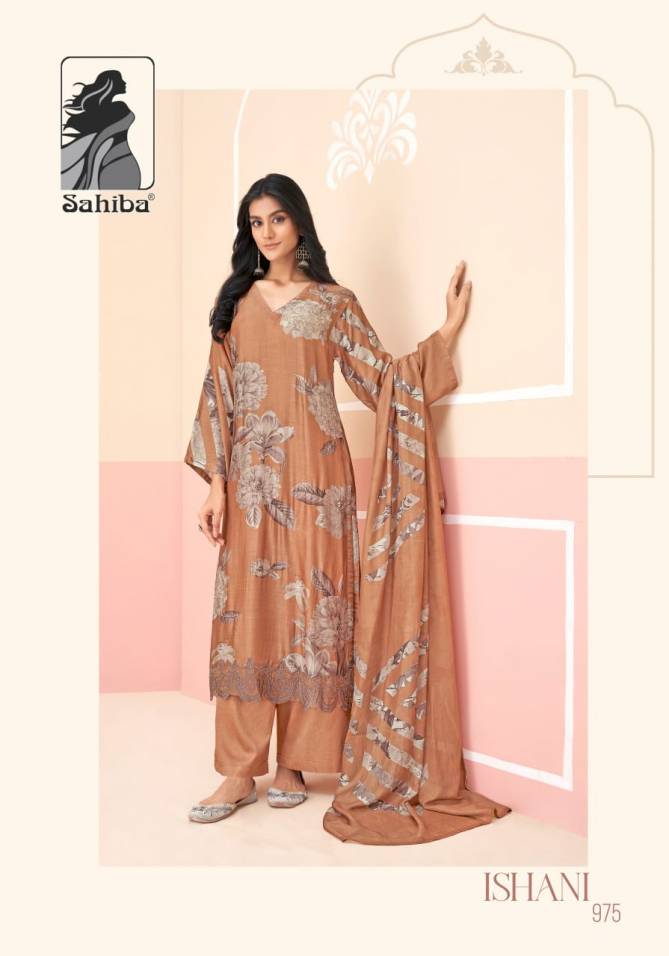 Ishani By Sahiba Muslin Silk Digital Printed Dress Material Wholesalers In Delhi